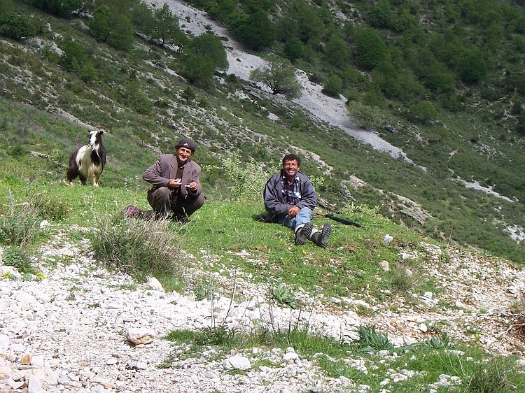 Herders in de bergen tussen Delvinë en Girokastër