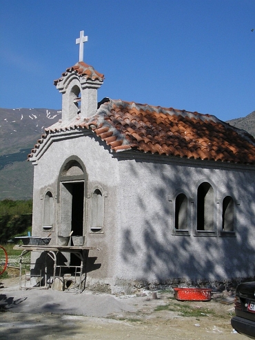 Orthodoxe kapel tussen Ersekë en Leskovik