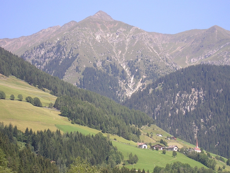 Halverwege de klim naar het Penserjoch, Sudtirol, Italië