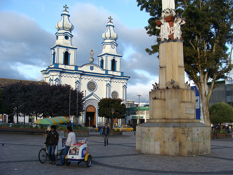 Centrum van de Colombiaanse grensstad Ipiales