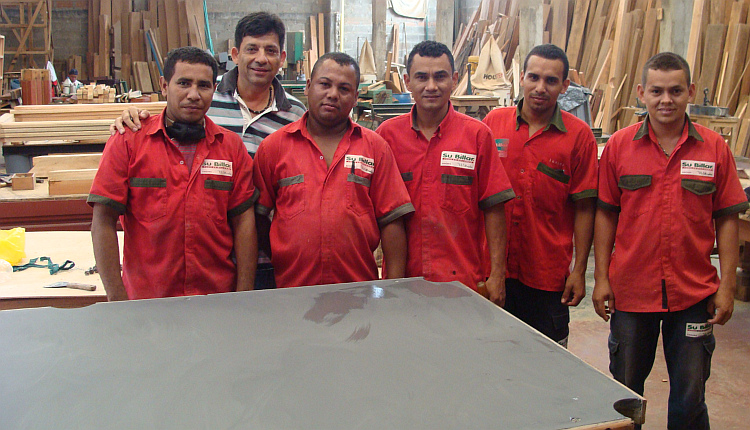 With my friends in the pool table factory in Caucasia
