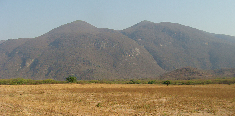 Landschap tussen Tehuantepec en Oaxaca