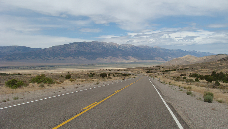 Highway 50 bij het Great Basin National Park