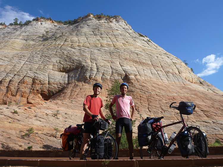 Two cyclists, Zion National Park