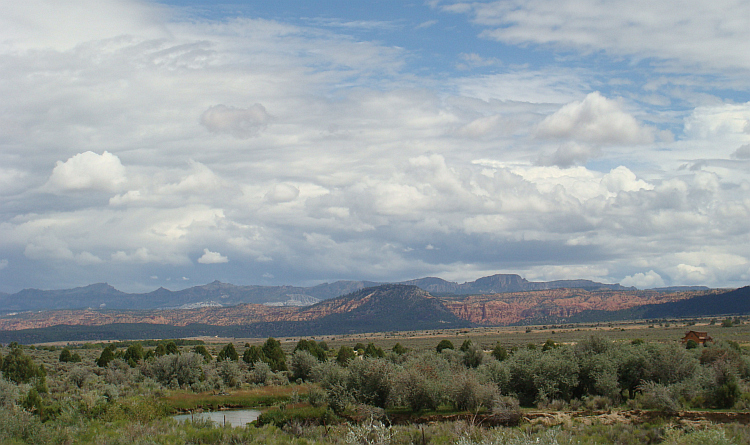 Landschap tussen de Grand Canyon en de Bryce canyon