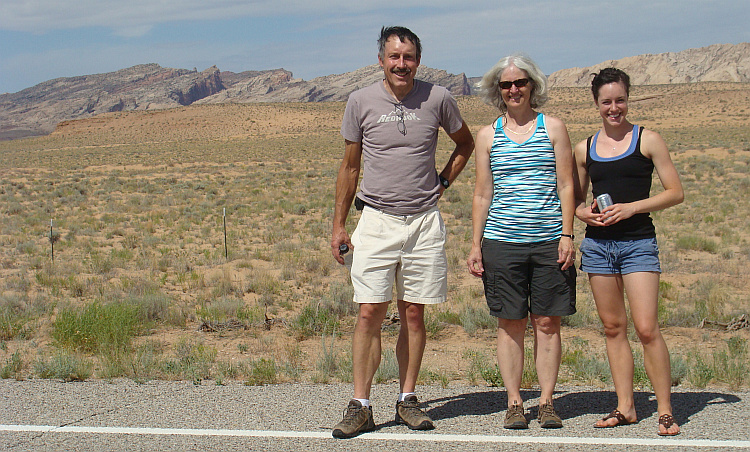 American family between Hanksville and Green River