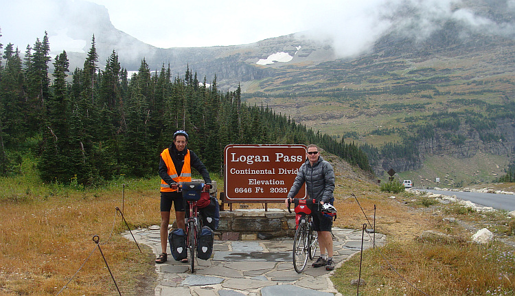 Bill and I on the Logan Pass, Glacier National Park