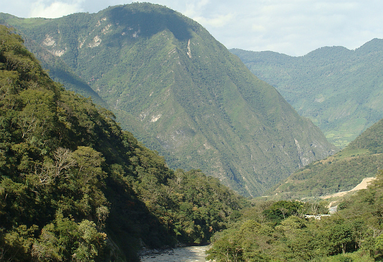 Aan het begin van de klim van Bagua Grande naar Chachapoyas