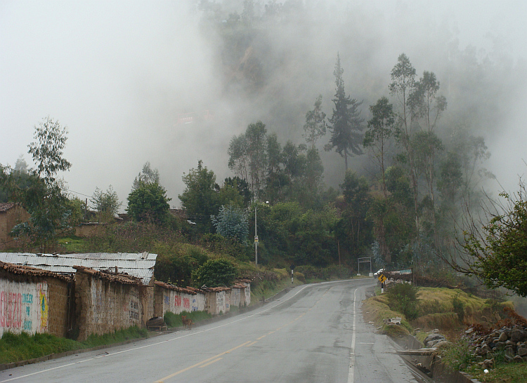 Regen tussen Abancay en Limatambo