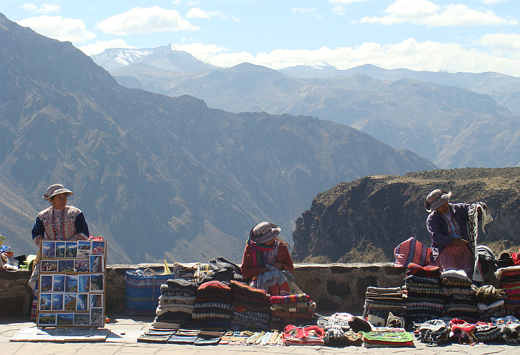 Saleswomen in the Colca Canyon