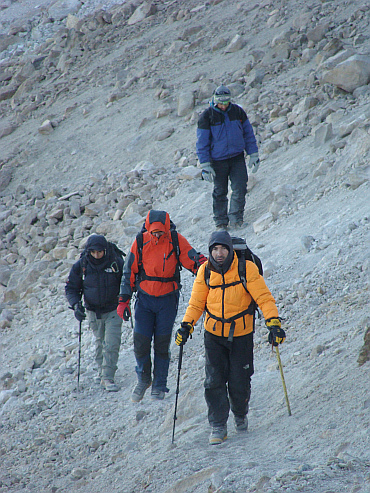 Op weg naar de top van de Chachani