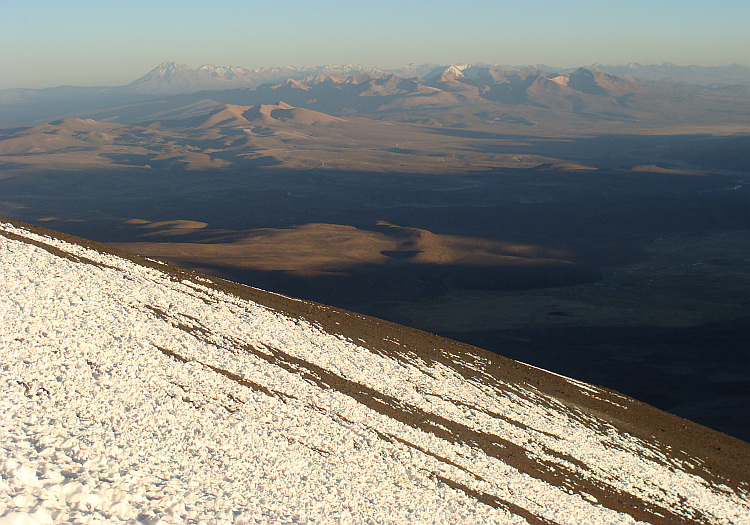 On the flanks of the Parinacota volcano