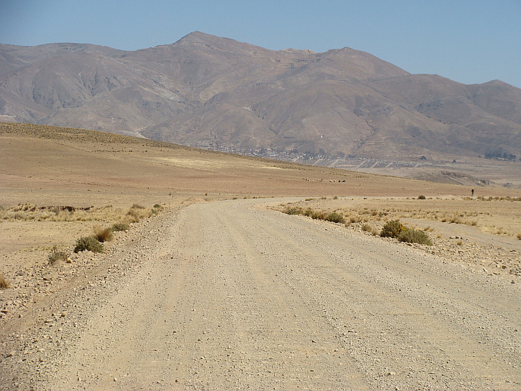 Landschap op de route van Oruro naar Sucre