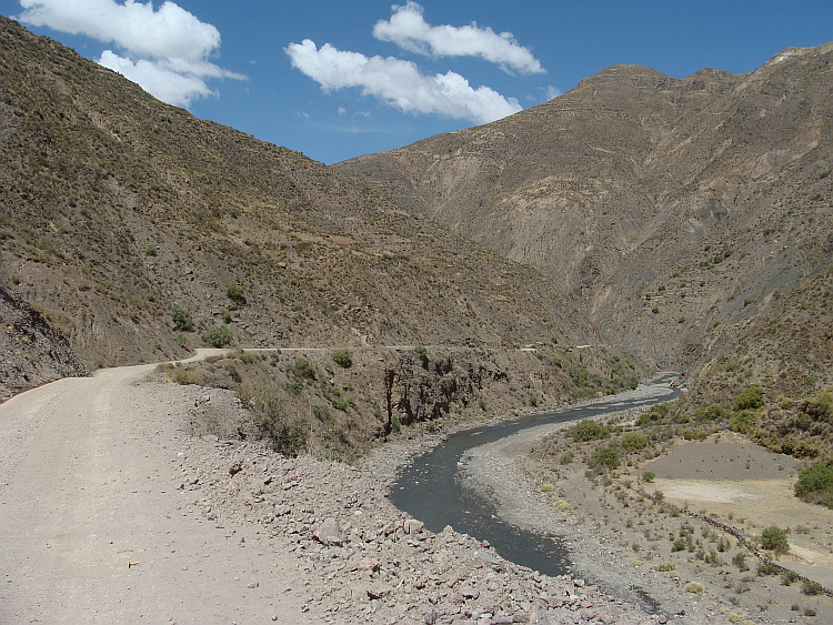 Landscape on the route from Oruro to Sucre