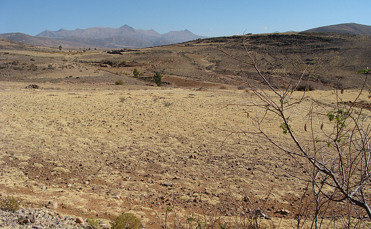 Landschap tussen Sucre en Potosí