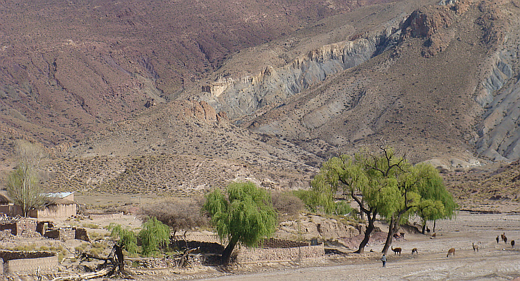 Landschap tussen Potosí en Uyuni