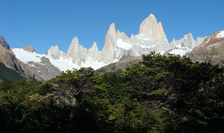 The granite rock towers of the Fitz Roy
