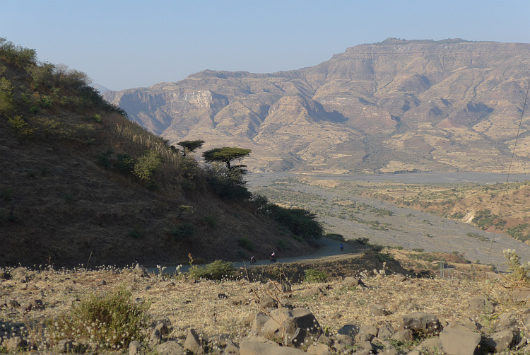One of the river valleys intersecting the Ethiopian highlands
