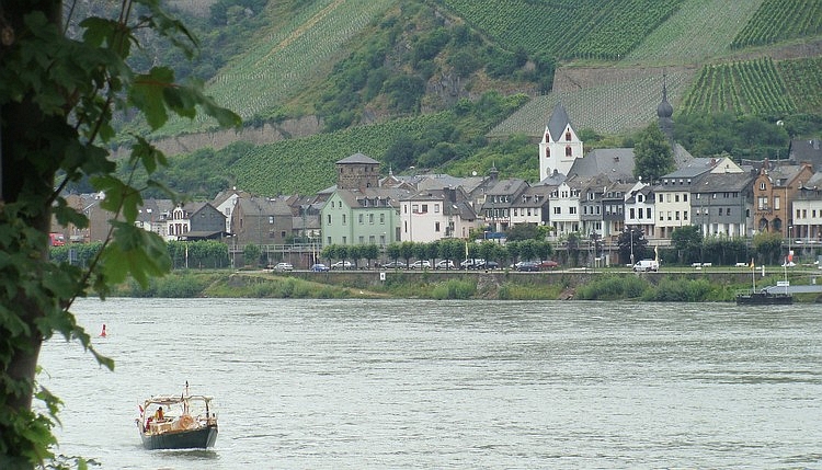 Kaub and the river Rhine