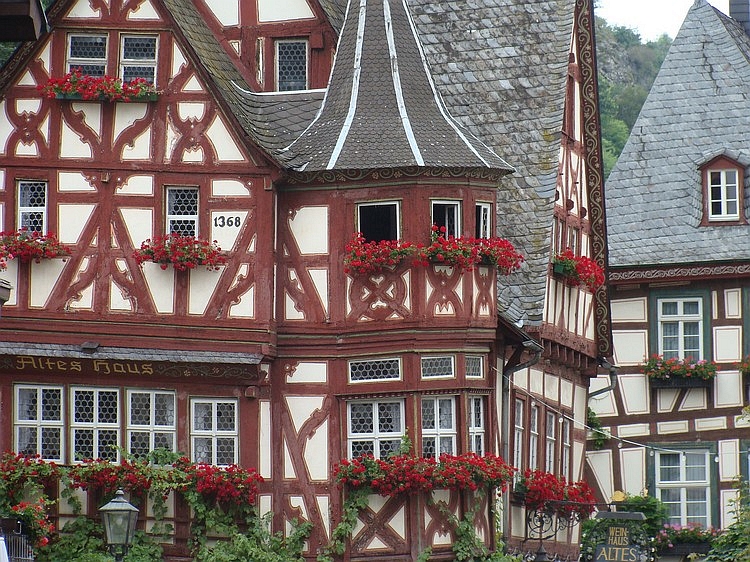 Houses in Bacharach, Duitsland