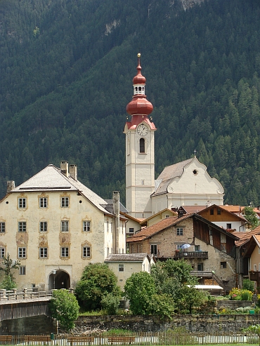 De kerk van Pfunders, Oostenrijk