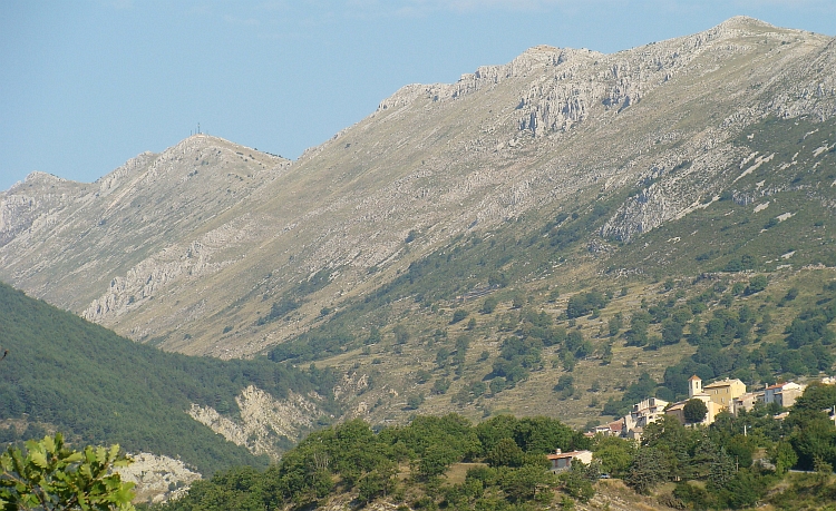 Coursegoules and the massif of the Jérusalem
