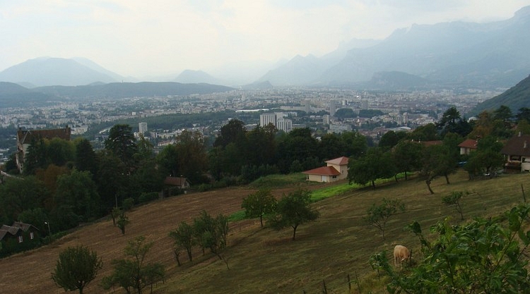 Looking down to Grenoble