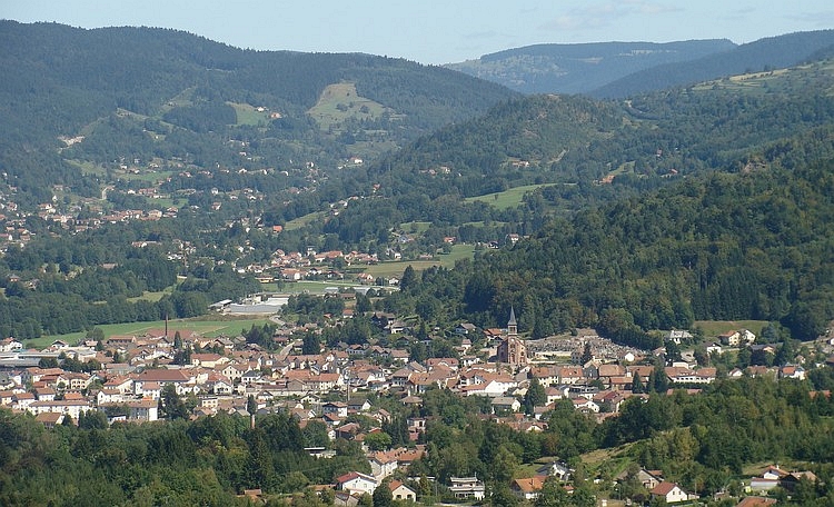 Hills and villages. Le Thillot, Vosges