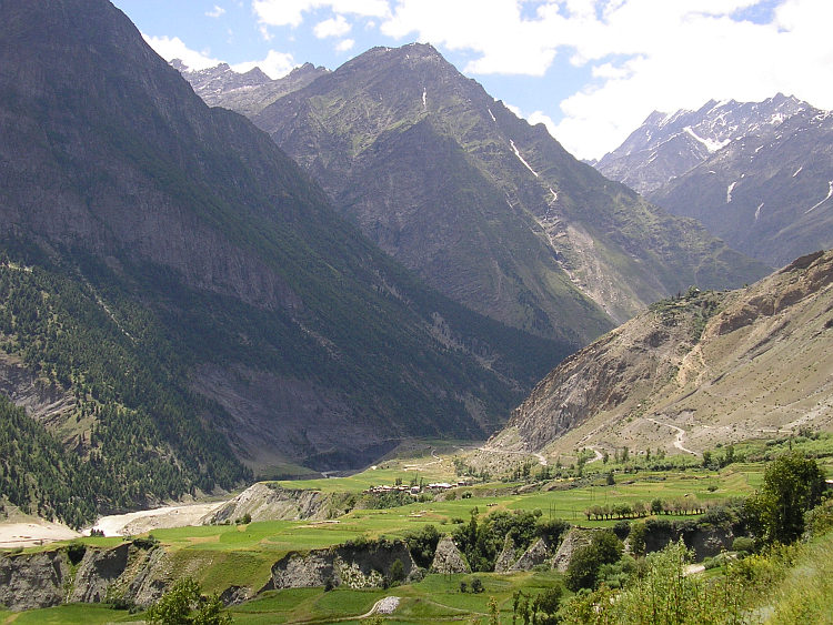 Uitzicht over Chandra Vallei, Lahaul