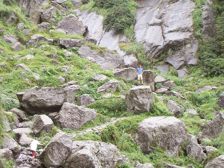 Jeroen (left) and me (right) on the way to Triund