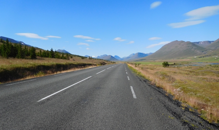 De N1 tussen Akureyri en Varmahlíd