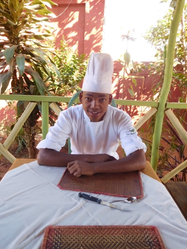 Jonge chef de cuisine in Ambalavao