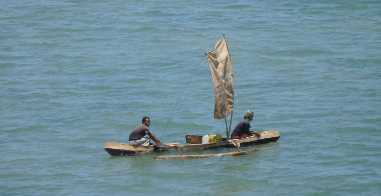 Vissers'boot' bij Saint Augustin