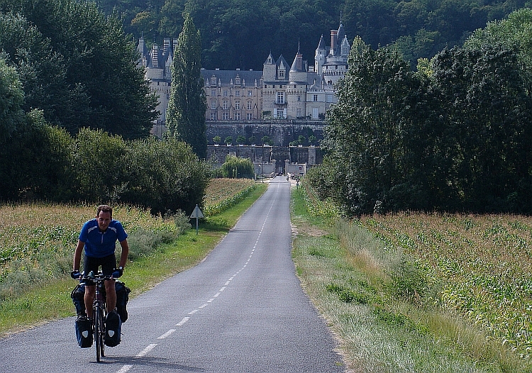 The castle of Ussé with me on the foreground