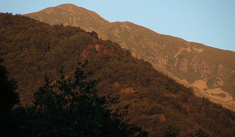 Last evening light over the mountains, Ascou