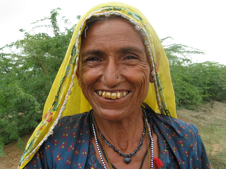 Woman in the countryside of Rajasthan