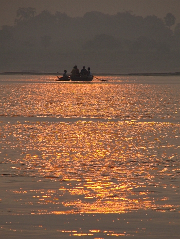 De Ganges in Varanasi