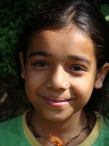 Portrait of a young Nepali girl