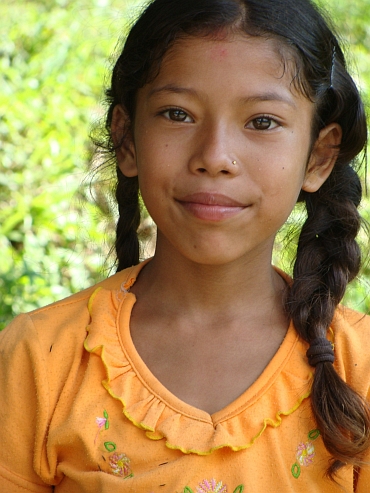 Portrait of a young Nepali girl