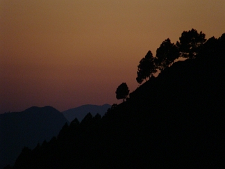 View over the Himalaya Hills from Bandipur