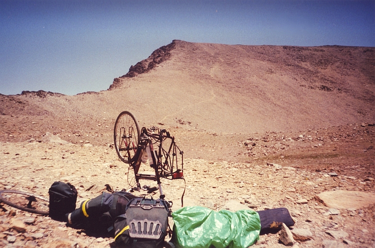 My bicycle and the Mulhacén, Sierra Nevada