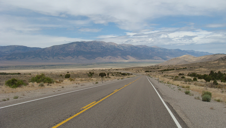 Highway 50 bij het Great Basin National Park